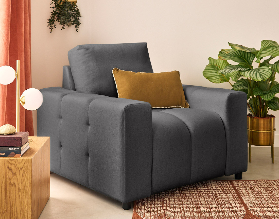 Fauteuil en tissu Crocus