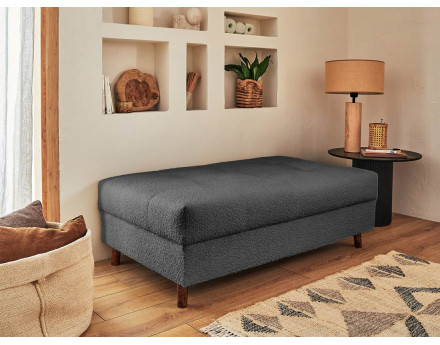 Pouf modulable en tissu bouclette Rune
