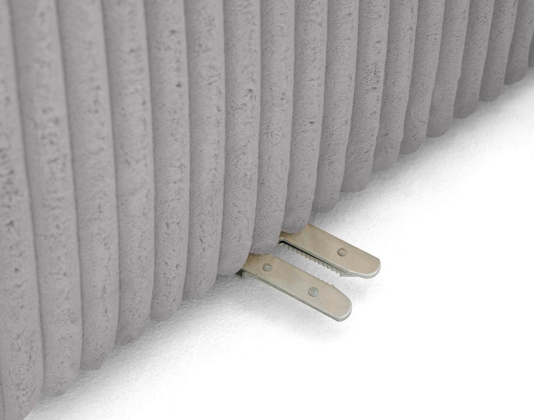 Canapé modulable d'angle gauche 4 places en velours côtelé grosses côtes Victoire