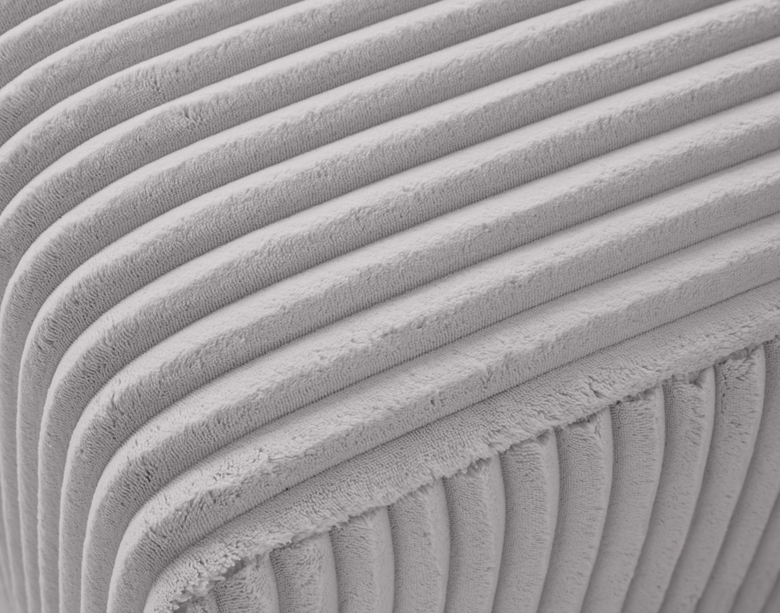 Canapé modulable d'angle gauche 4 places en velours côtelé grosses côtes Victoire