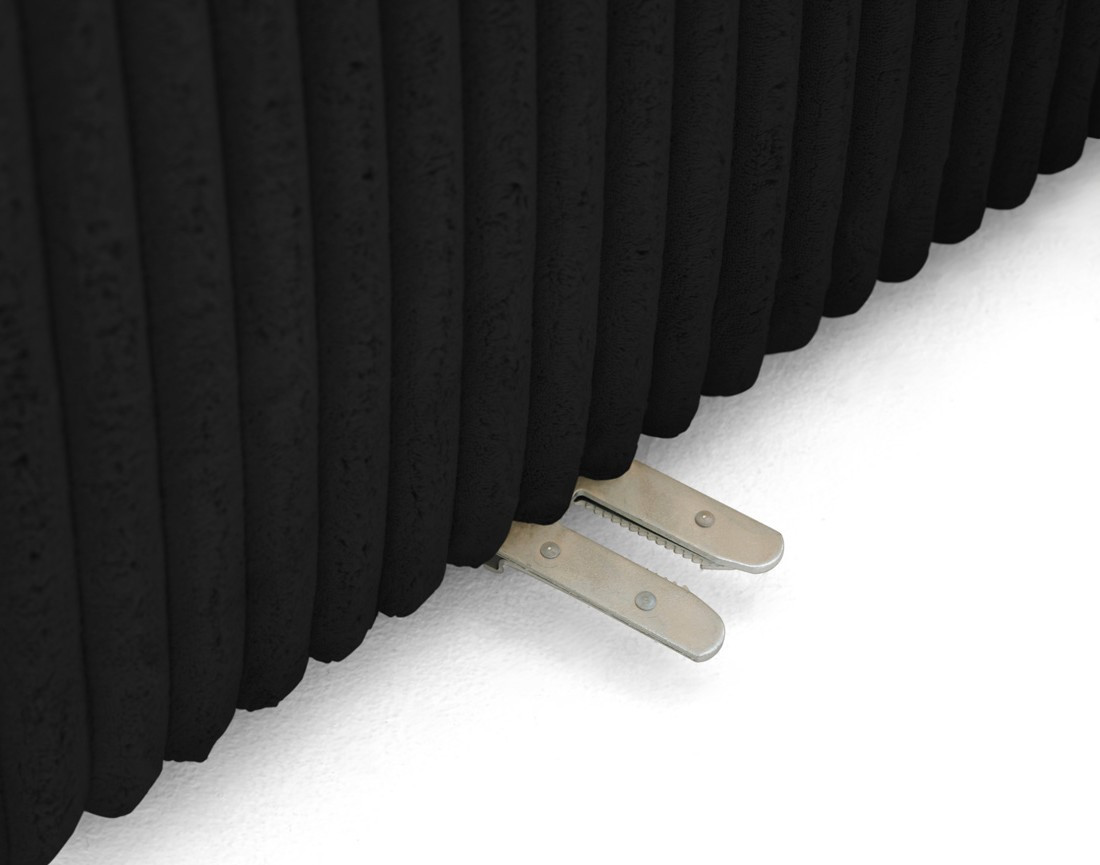 Canapé modulable d'angle gauche 4 places en velours côtelé grosses côtes Victoire