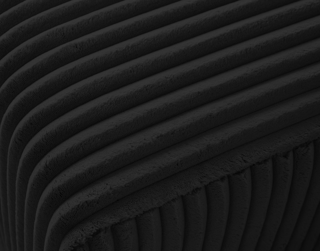 Canapé modulable d'angle gauche 4 places en velours côtelé grosses côtes Victoire