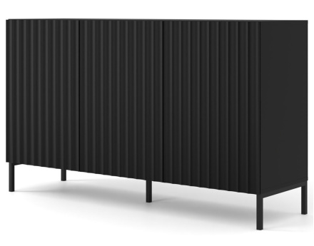 Buffet bas pieds noirs 150 cm Lara