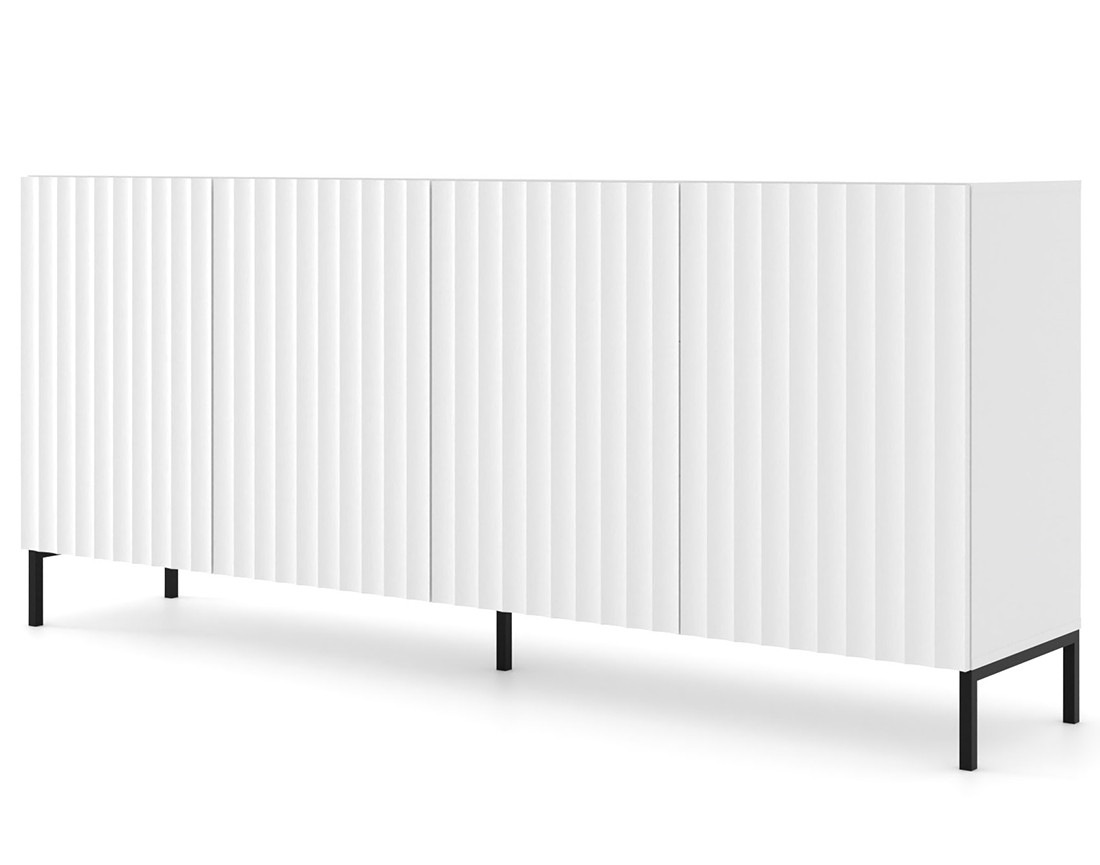 Buffet bas pieds noirs 200 cm Lara