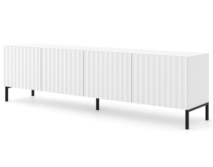Meuble TV pieds noirs 200 cm Lara