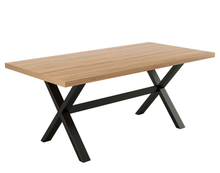 Table à manger chêne et hêtre massif 180 cm Woody