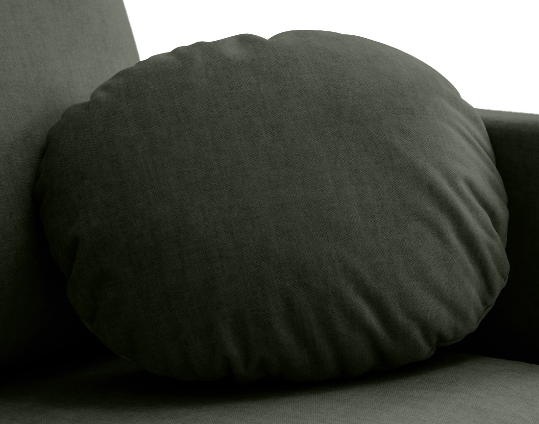 Canapé droit déhoussable 2 places en velours Serena