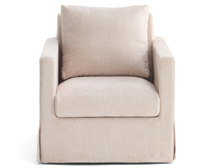 Fauteuil déhoussable en velours Serena