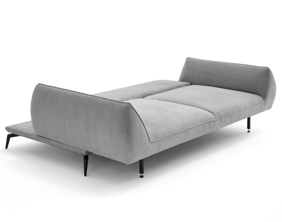 Canapé droit 3 places convertible en tissu texturé Arica