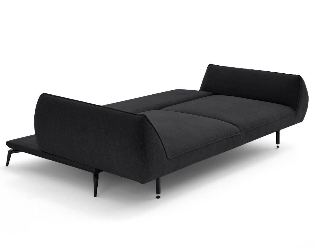 Canapé droit 3 places convertible en tissu texturé Arica