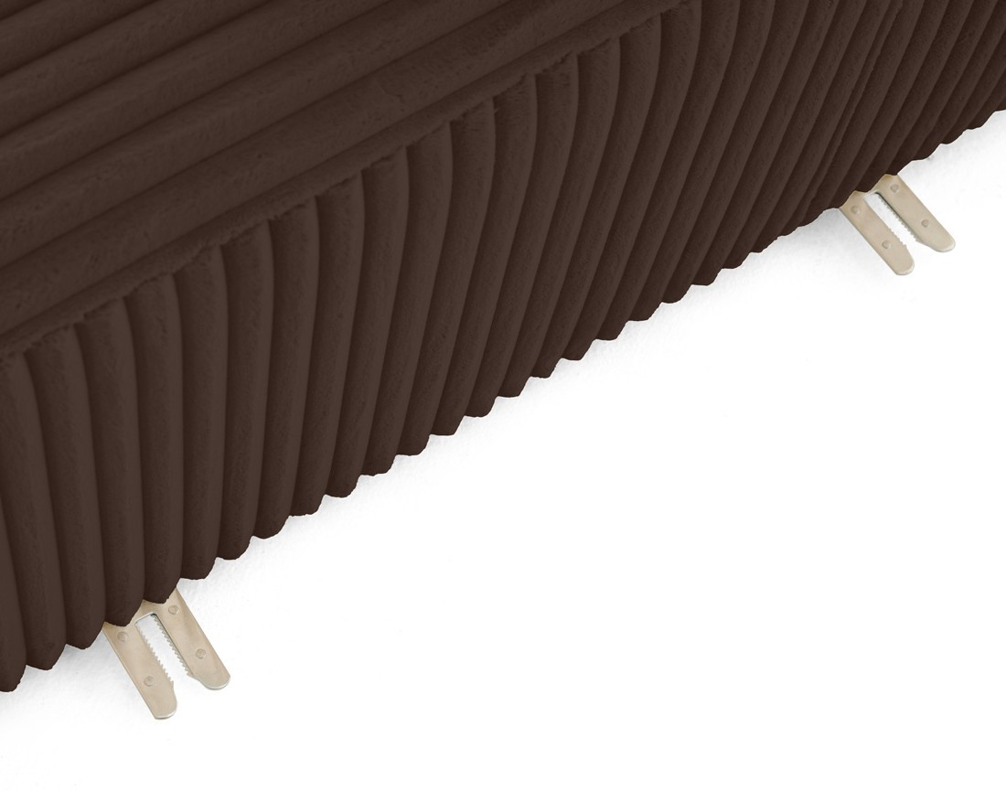 Module d'assise droit en velours côtelé grosses côtes Victoire