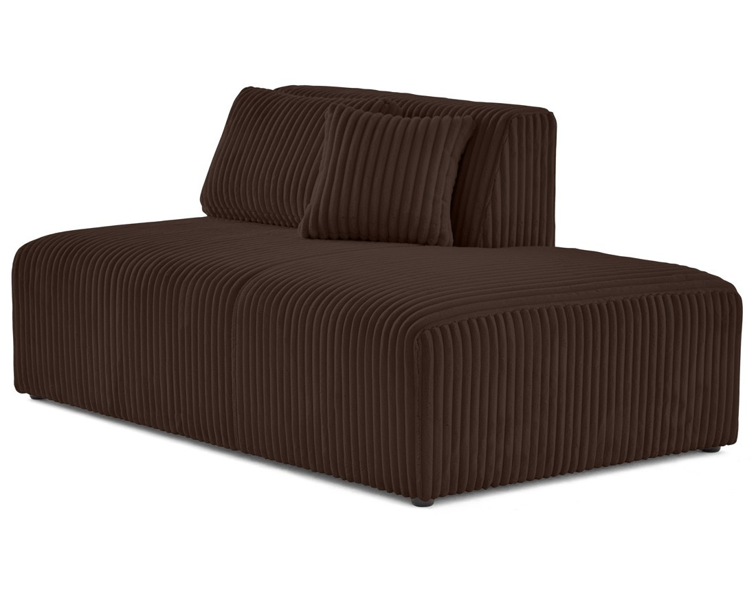 Module d'assise droit en velours côtelé grosses côtes Victoire