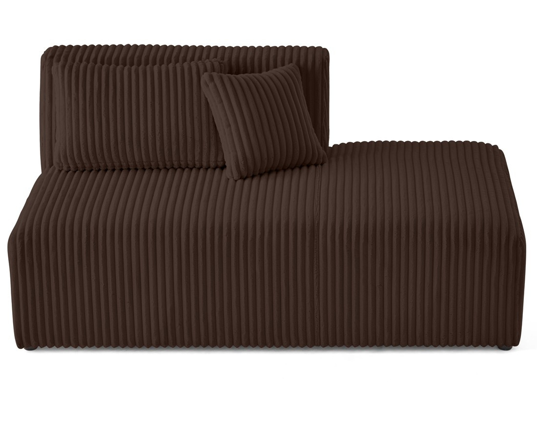 Module d'assise droit en velours côtelé grosses côtes Victoire