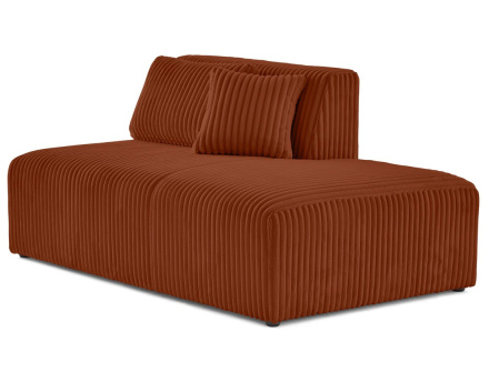 Module d'assise droit en velours côtelé grosses côtes Victoire