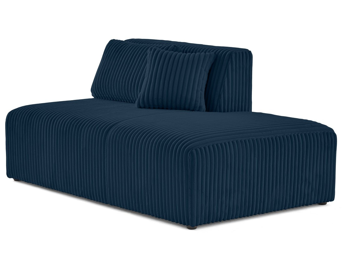 Module d'assise droit en velours côtelé grosses côtes Victoire