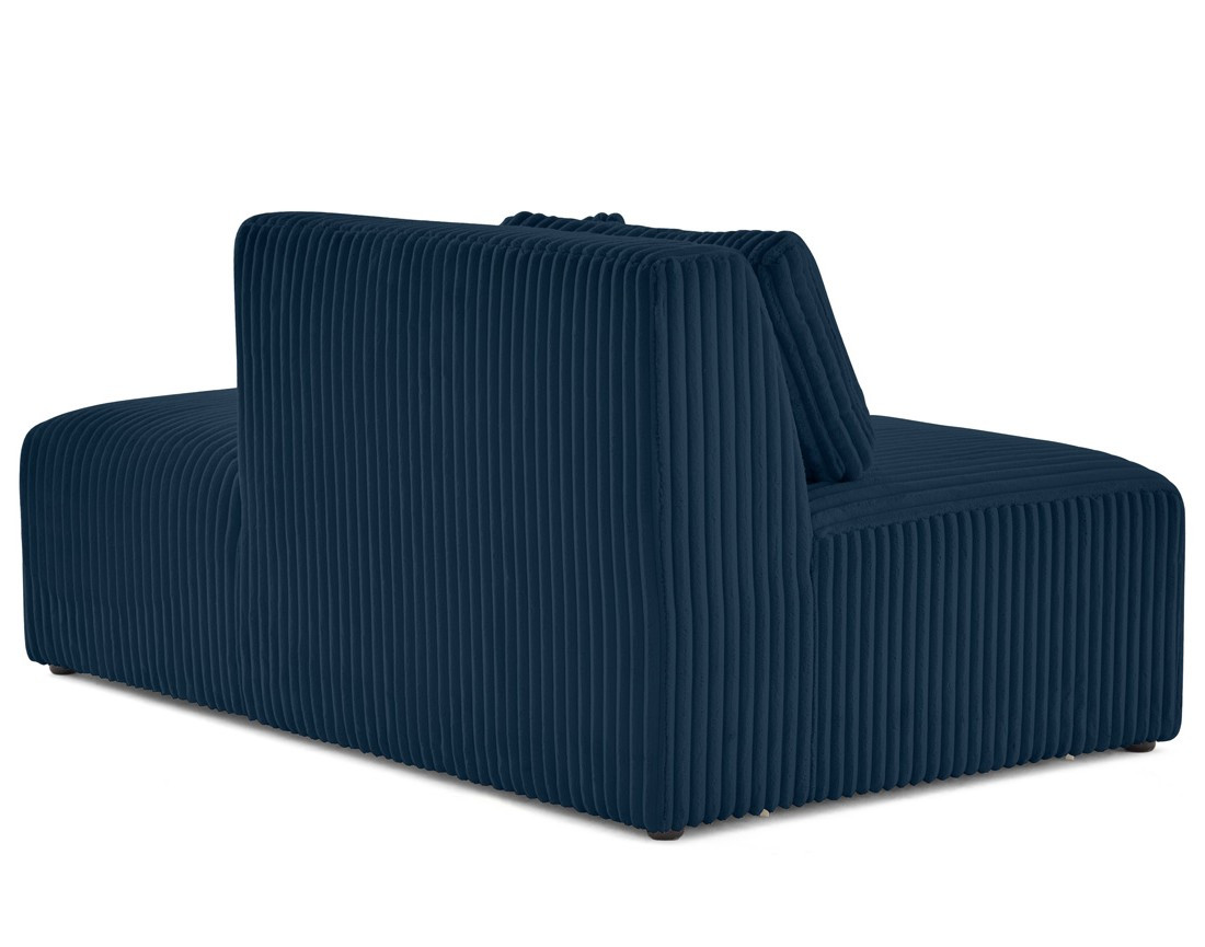 Module d'assise droit en velours côtelé grosses côtes Victoire