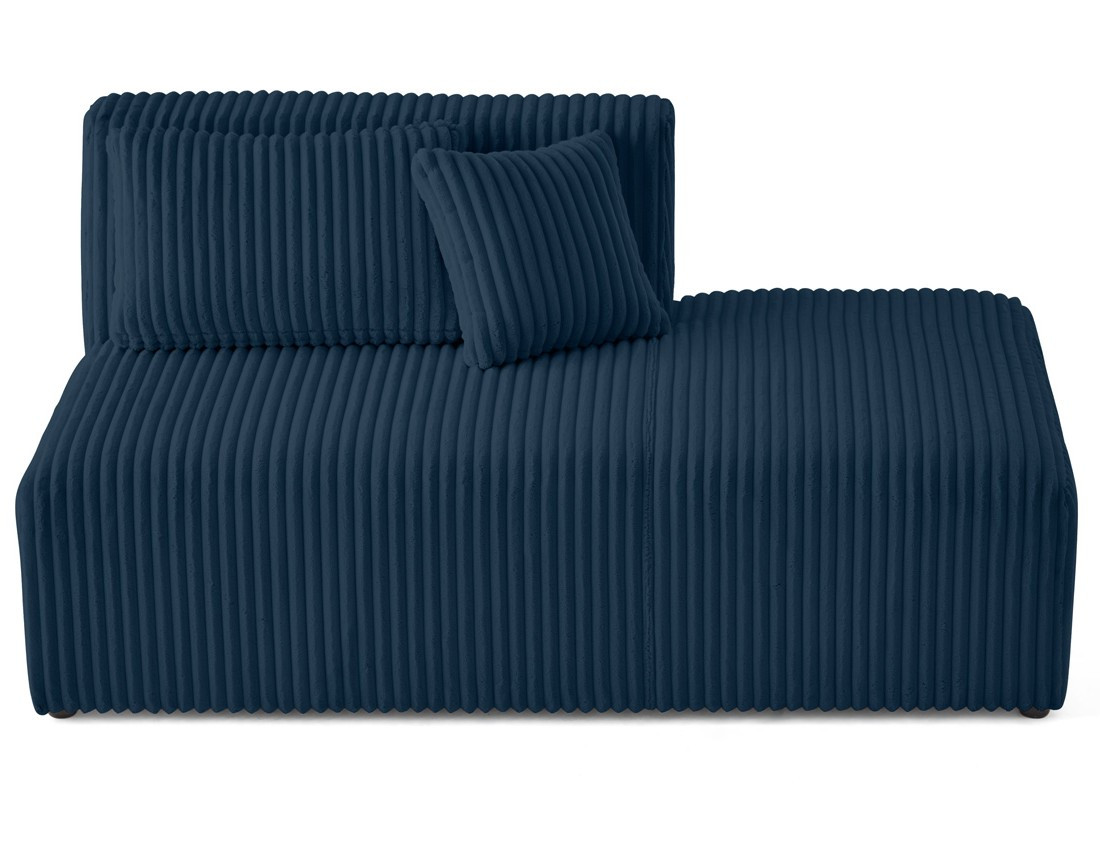 Module d'assise droit en velours côtelé grosses côtes Victoire