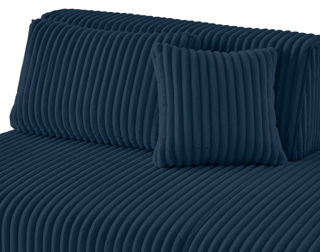 Module d'assise droit en velours côtelé grosses côtes Victoire