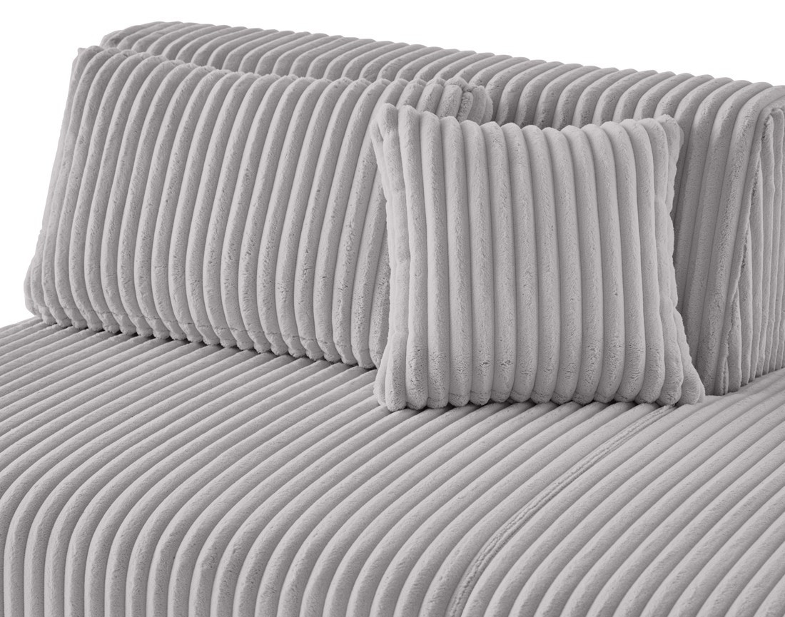 Module d'assise droit en velours côtelé grosses côtes Victoire