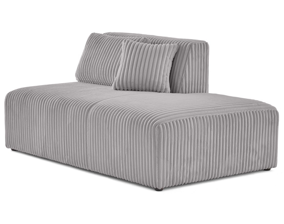 Module d'assise droit en velours côtelé grosses côtes Victoire