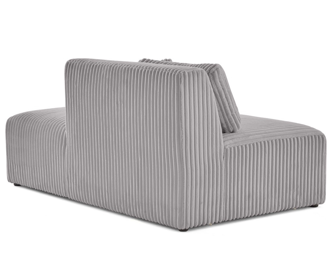 Module d'assise droit en velours côtelé grosses côtes Victoire