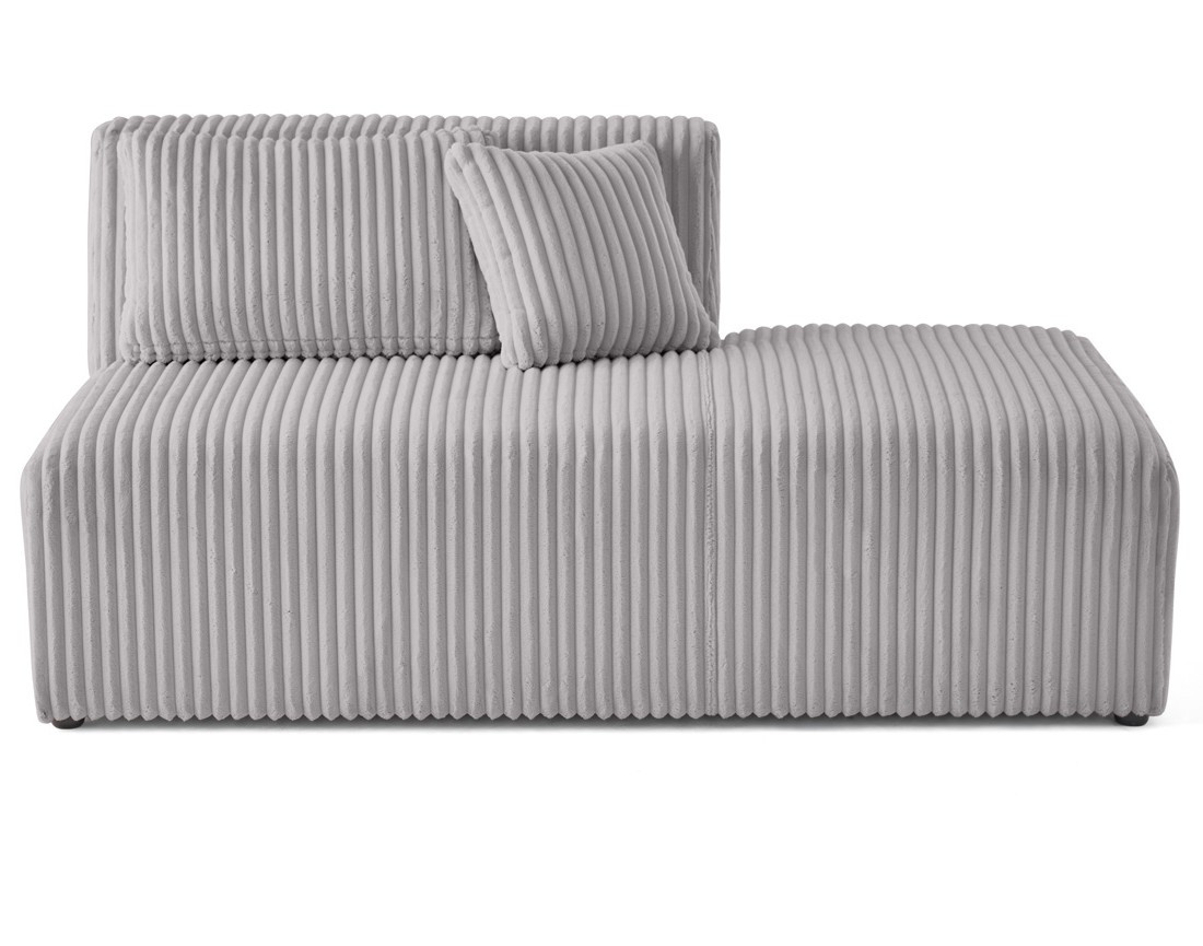 Module d'assise droit en velours côtelé grosses côtes Victoire