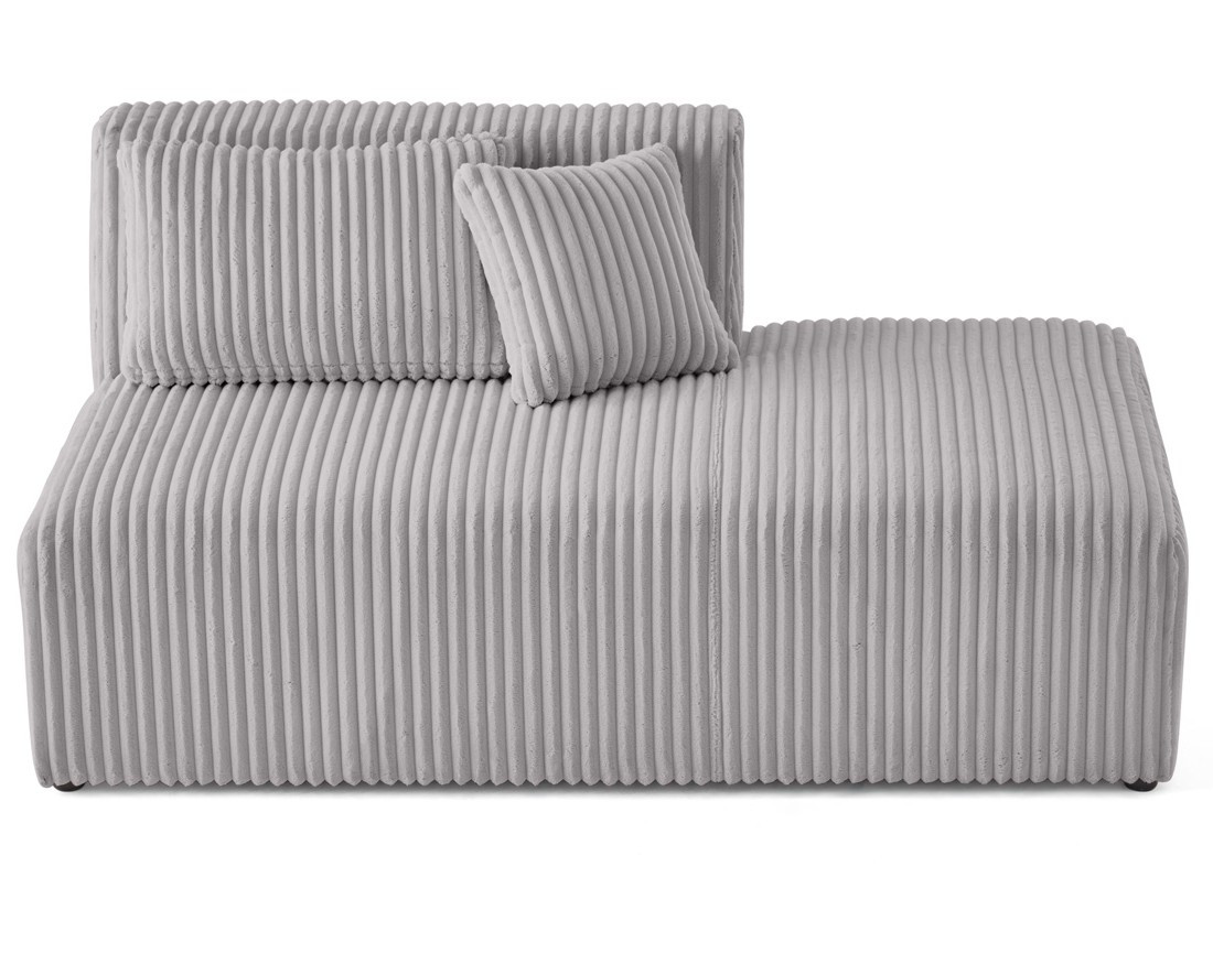 Module d'assise droit en velours côtelé grosses côtes Victoire