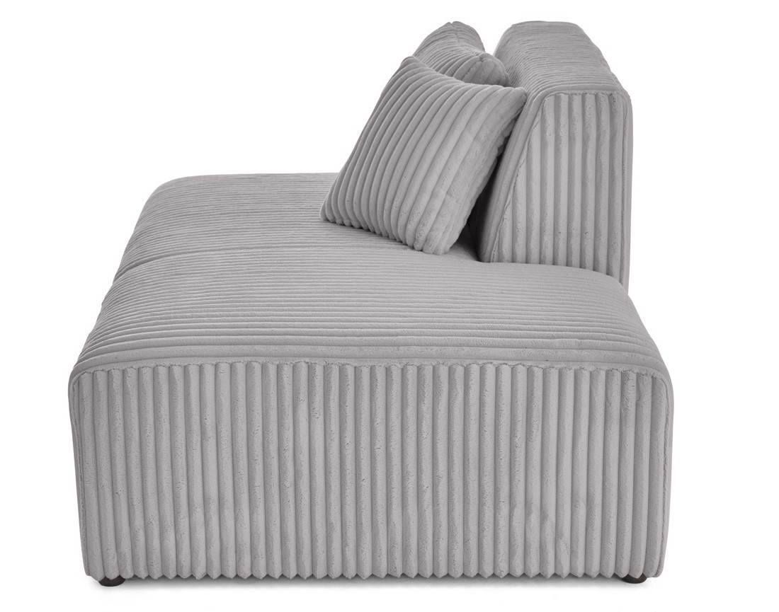 Module d'assise droit en velours côtelé grosses côtes Victoire