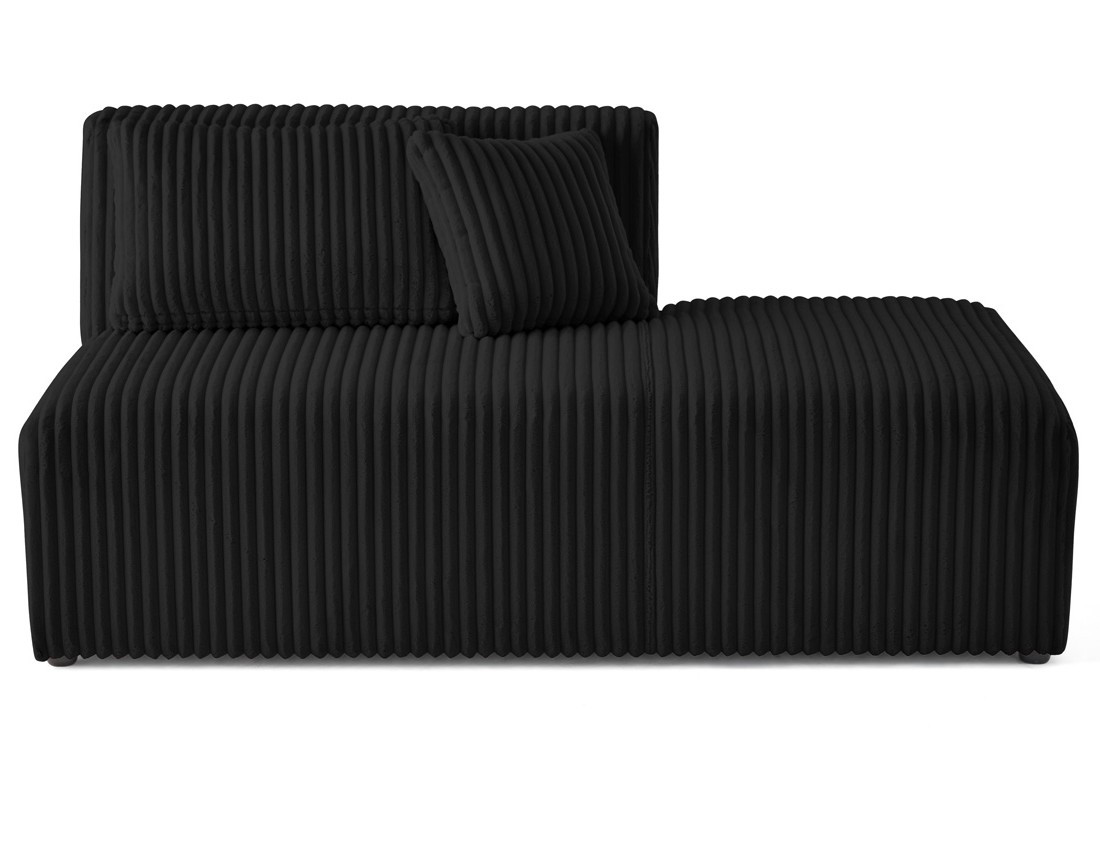 Module d'assise droit en velours côtelé grosses côtes Victoire