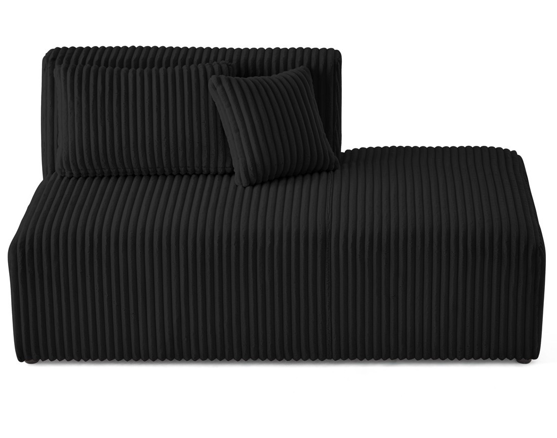 Module d'assise droit en velours côtelé grosses côtes Victoire