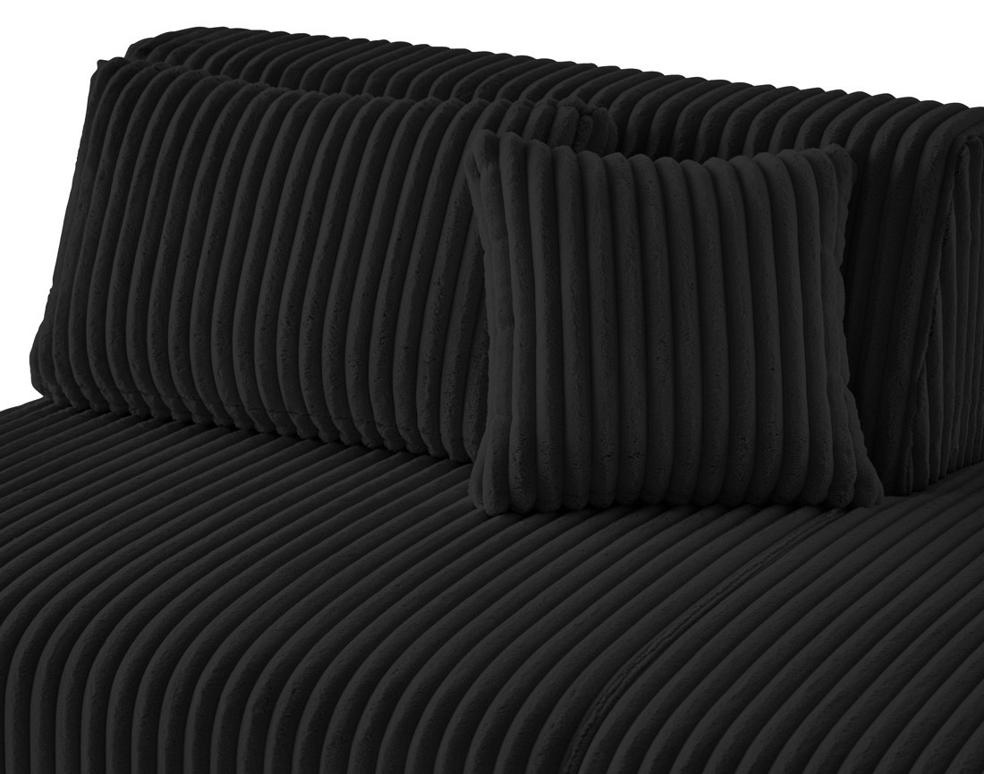 Module d'assise droit en velours côtelé grosses côtes Victoire