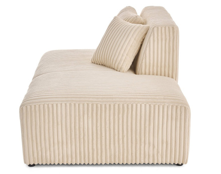 Module d'assise droit en velours côtelé grosses côtes Victoire