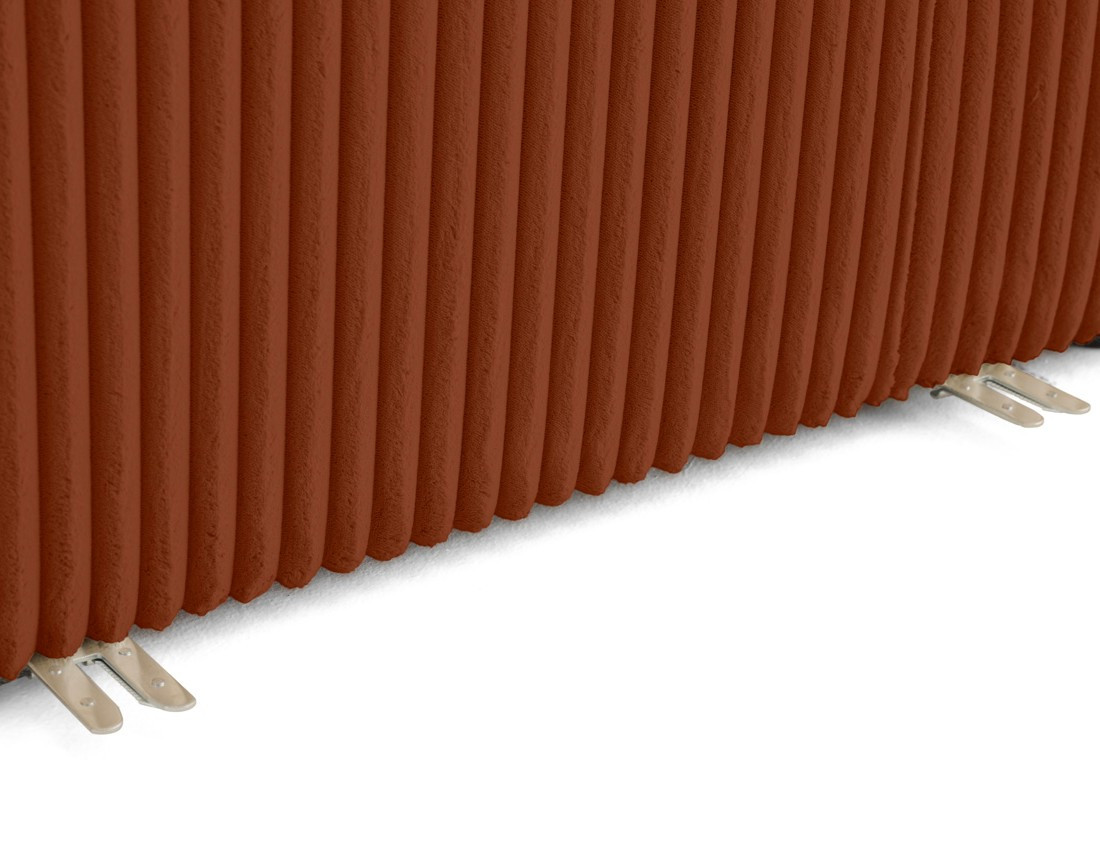 Module d'assise méridienne gauche en velours côtelé grosses côtes Victoire