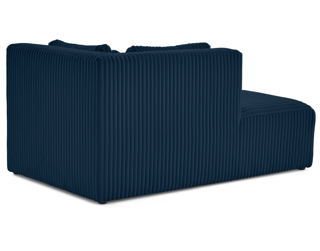 Module d'assise méridienne gauche en velours côtelé grosses côtes Victoire