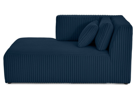 Module d'assise méridienne gauche en velours côtelé grosses côtes Victoire
