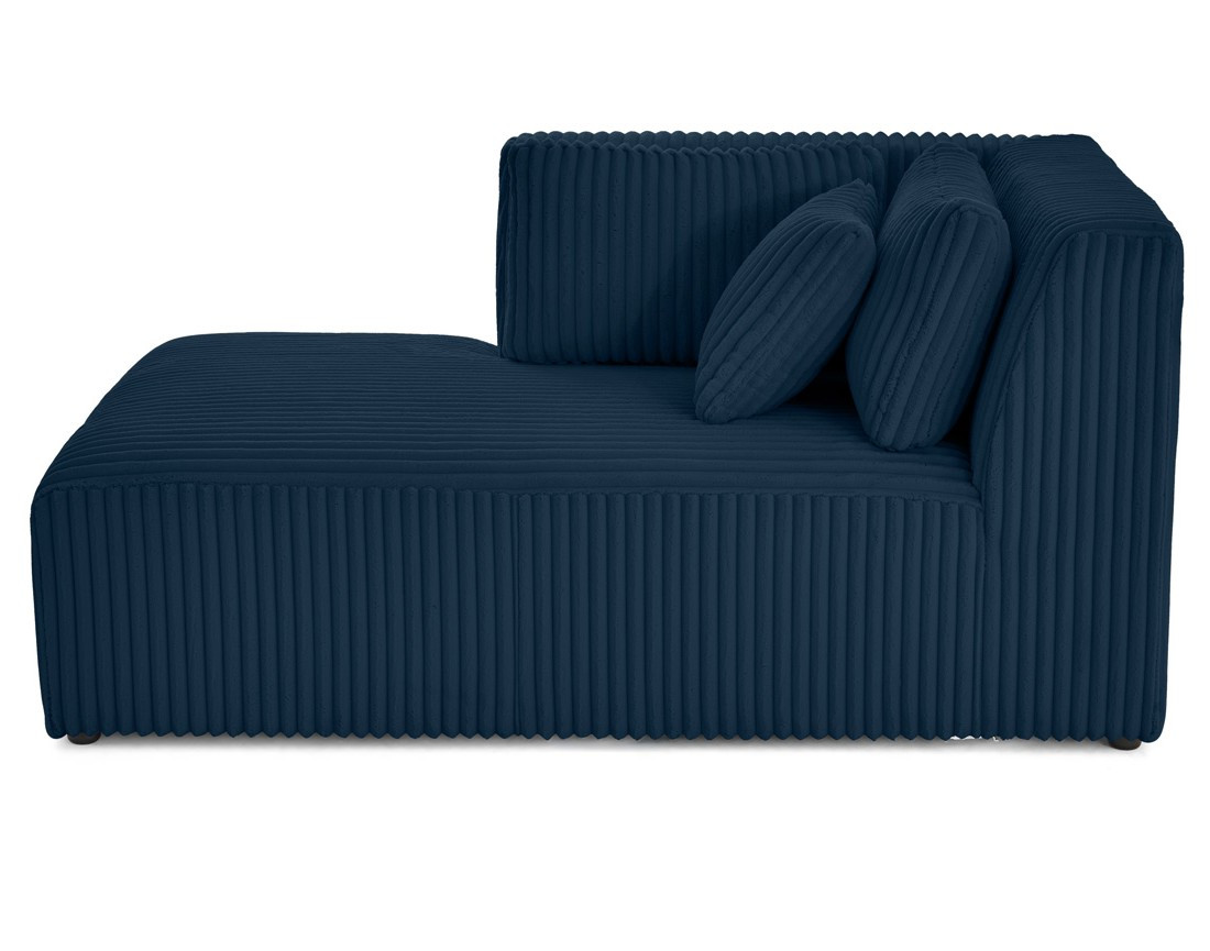 Module d'assise méridienne gauche en velours côtelé grosses côtes Victoire