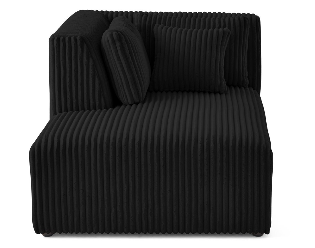 Module d'assise méridienne gauche en velours côtelé grosses côtes Victoire