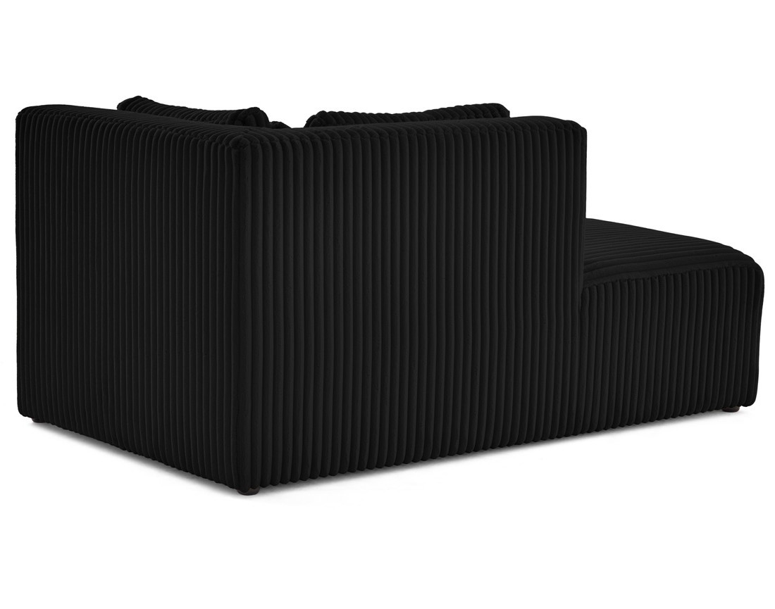 Module d'assise méridienne gauche en velours côtelé grosses côtes Victoire