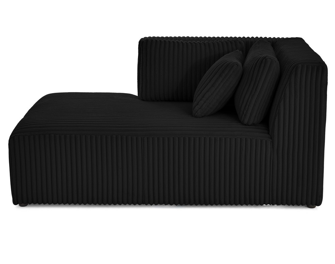 Module d'assise méridienne gauche en velours côtelé grosses côtes Victoire