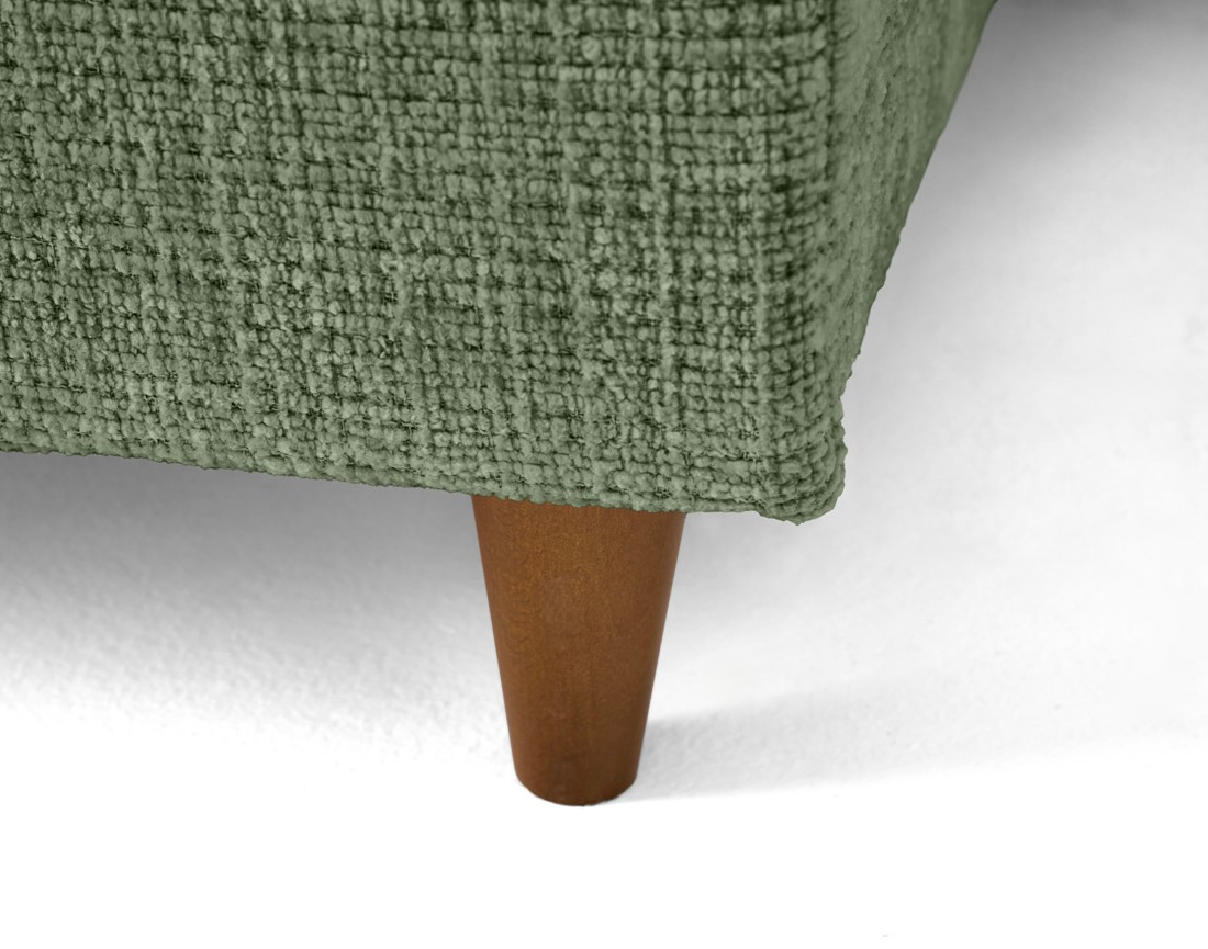 Canapé d'angle gauche 4 places convertible avec coffre en velours texturé Anna