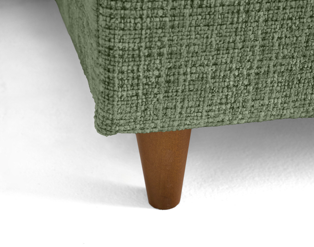 Canapé d'angle droit 5 places convertible en velours texturé Anna