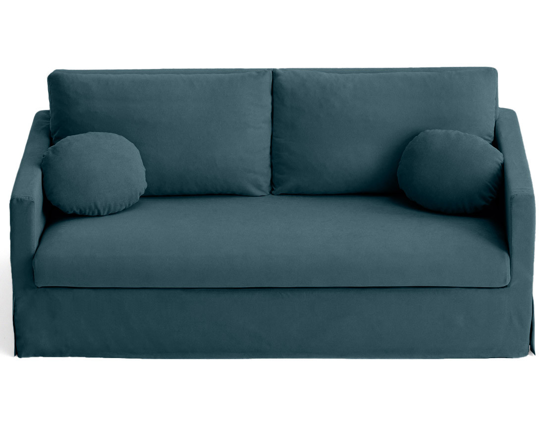Canapé droit déhoussable 3 places en tissu Serena