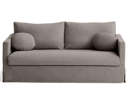 Canapé droit déhoussable 3 places en tissu Serena