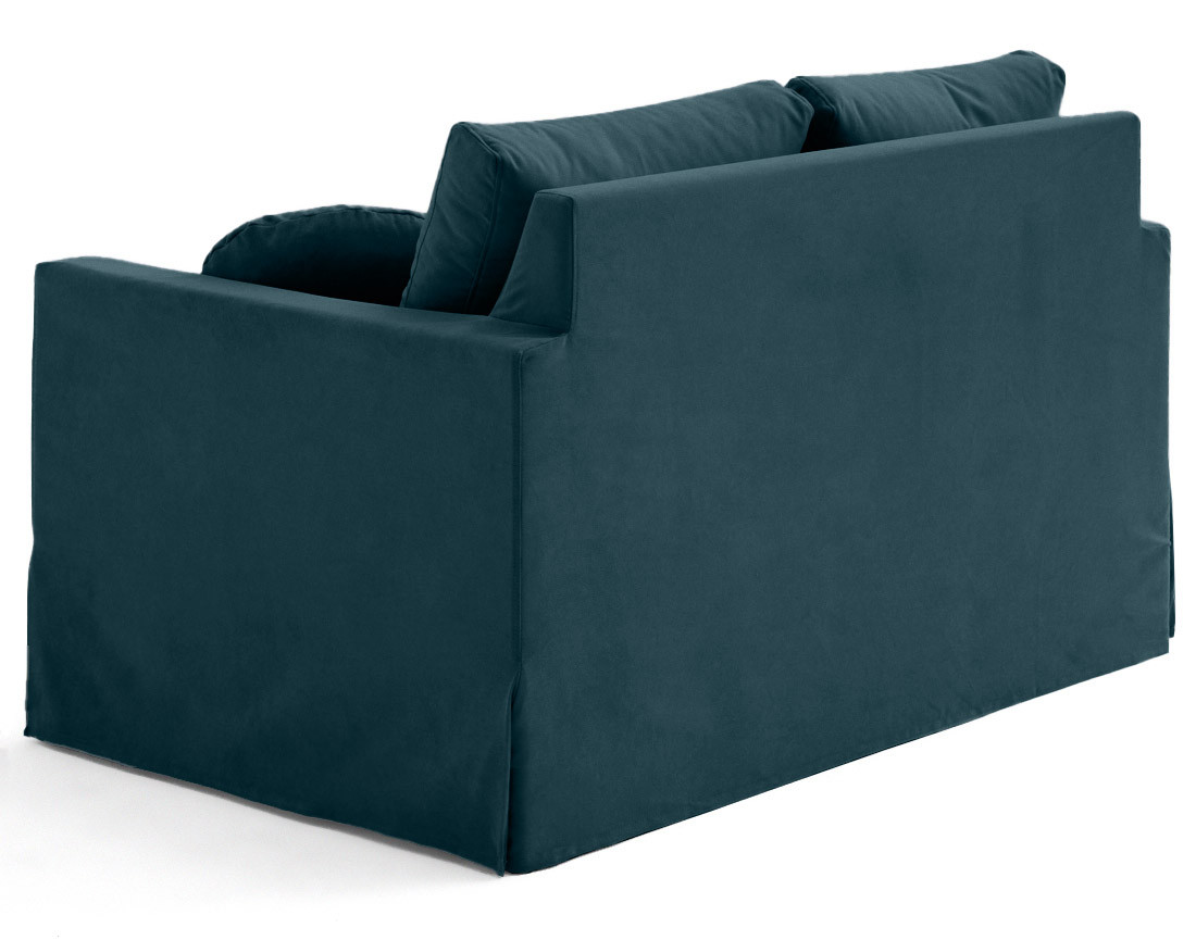Canapé droit déhoussable 2 places en tissu Serena