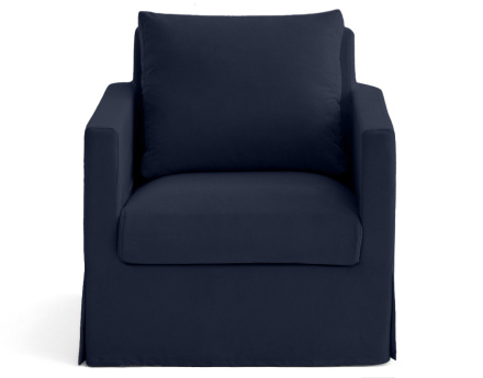 Fauteuil déhoussable en tissu Serena