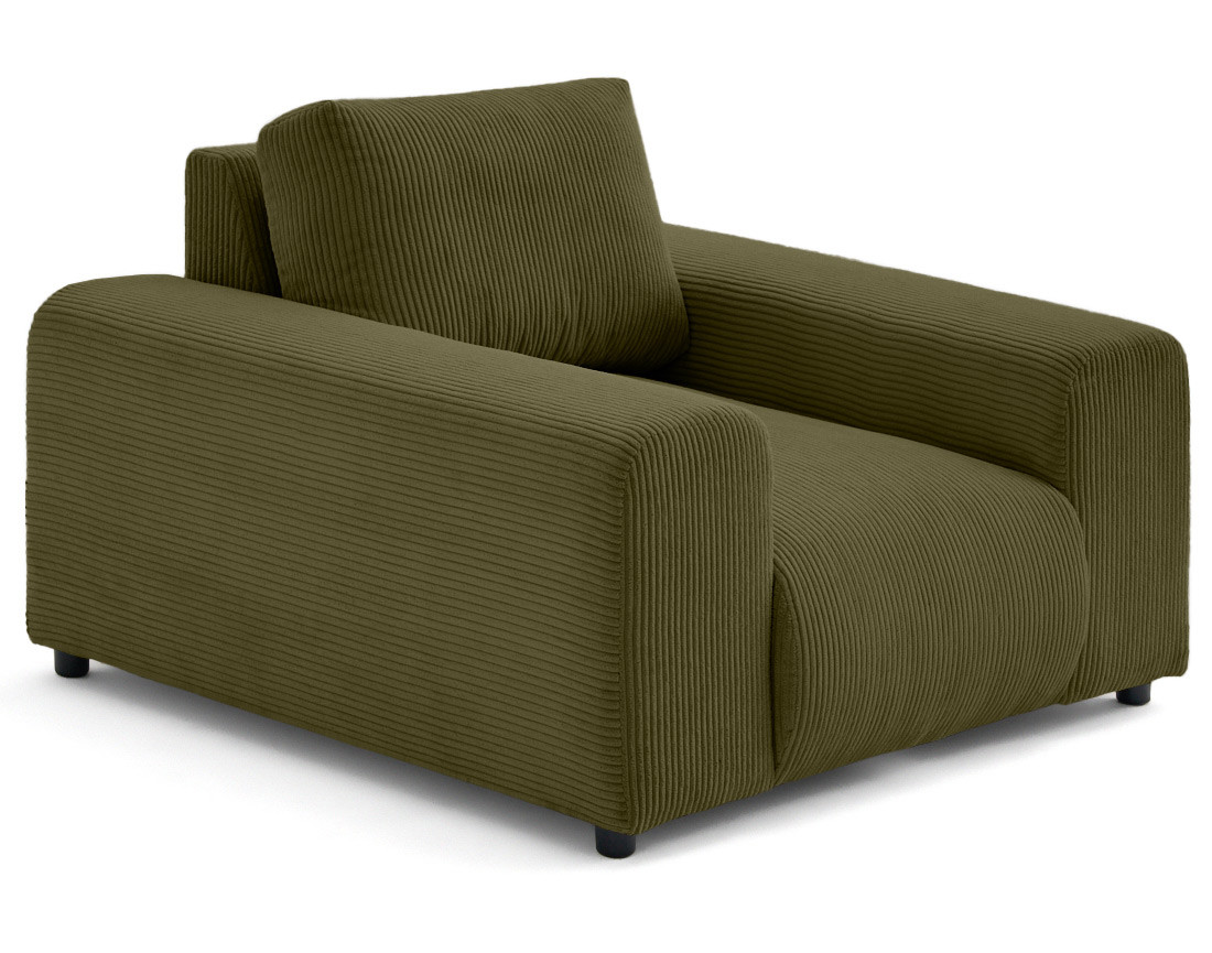 Fauteuil en velours côtelé Garance