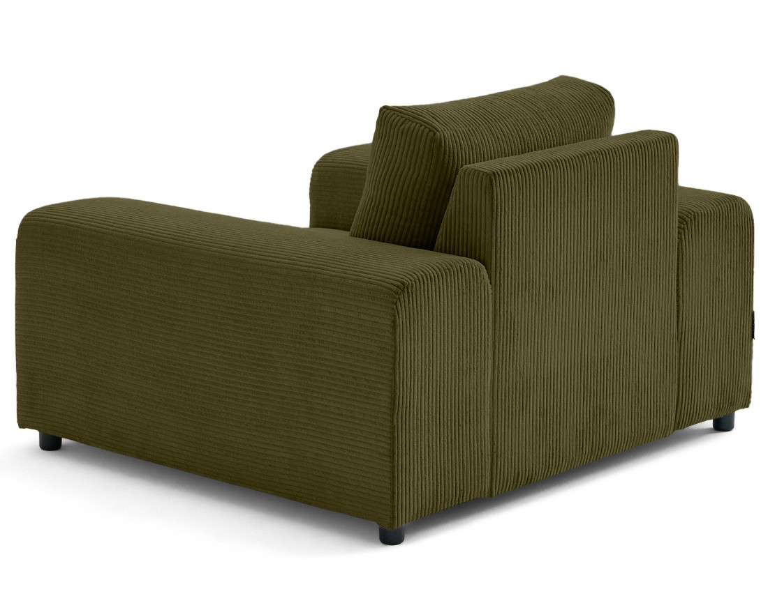 Fauteuil en velours côtelé Garance