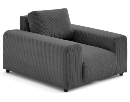 Fauteuil en velours côtelé Garance