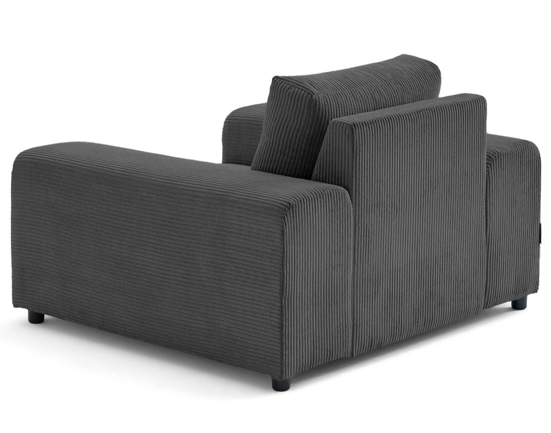 Fauteuil en velours côtelé Garance