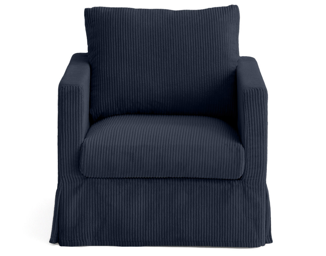 Housse en velours côtelé pour fauteuil Serena